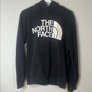 The North Face Mens Black Graphic Logo Pullover Hoodie Sweatshirt Small‎ S
